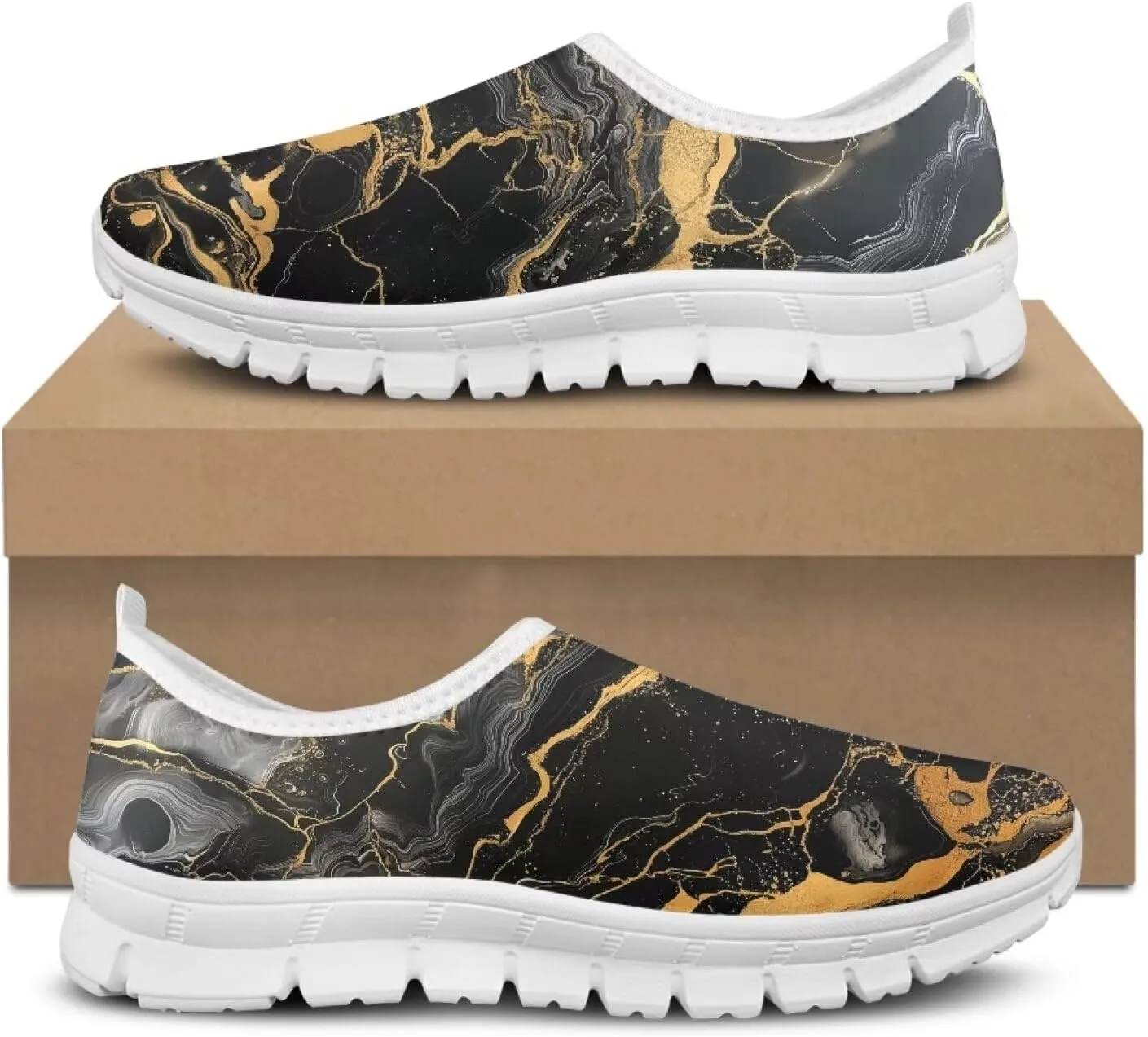 FOR U DESIGNS Women Running Shoes Non Slip Work Hiking Shoes Soft Lightweight Workout Shoes Sneakers Gym Shoes