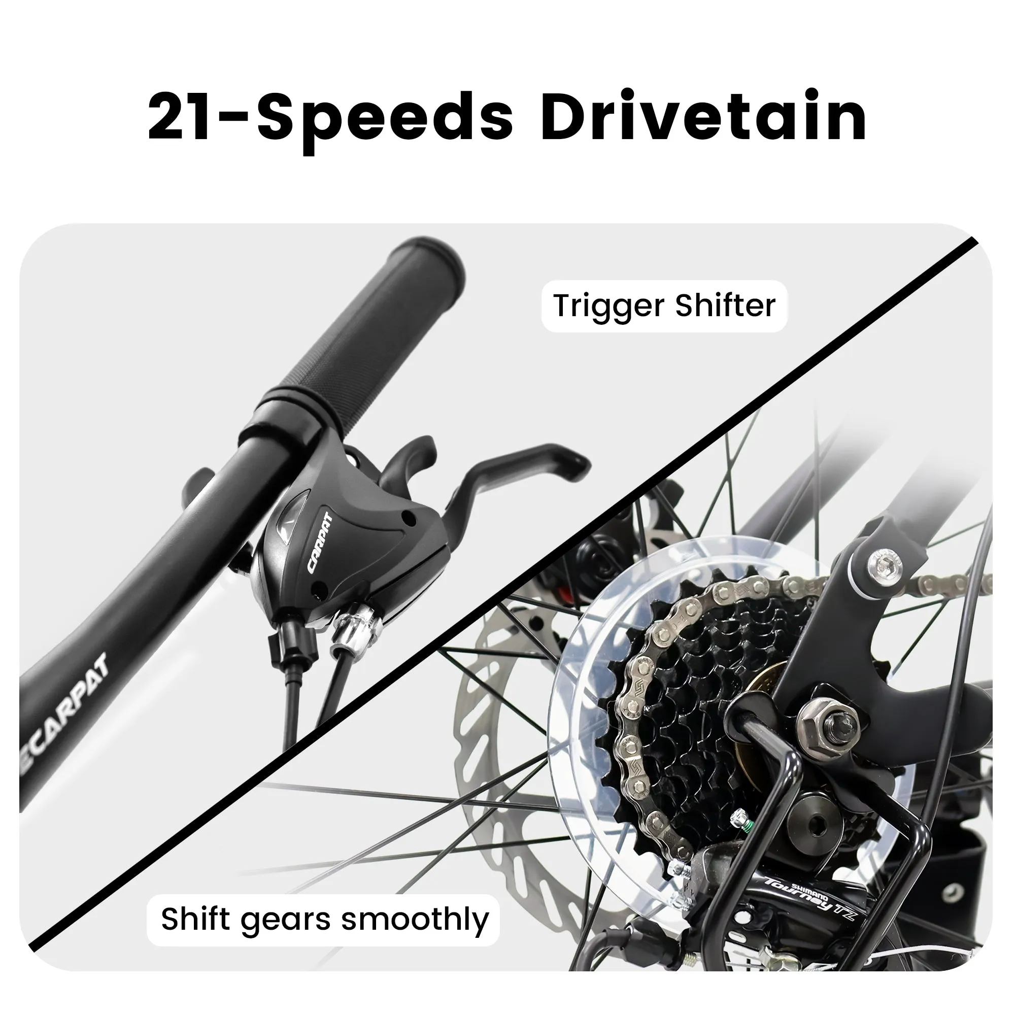 Mountain Bike 26 inch wheels, carbon steel frame disc brake