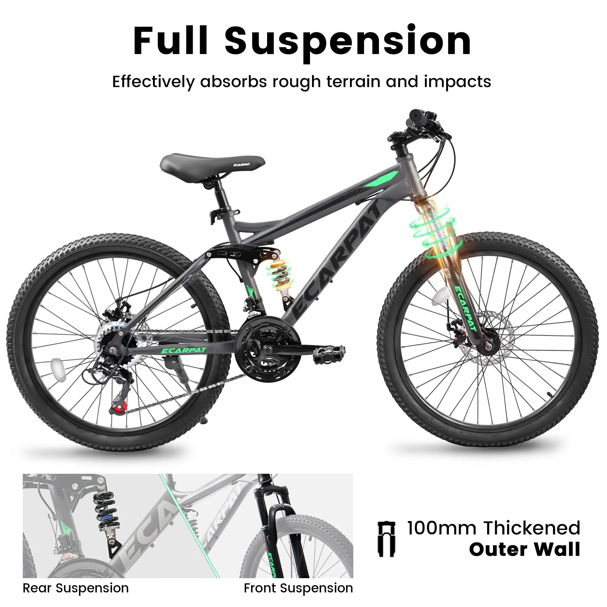 Mountain Bike 26 inch wheels, carbon steel frame disc brake