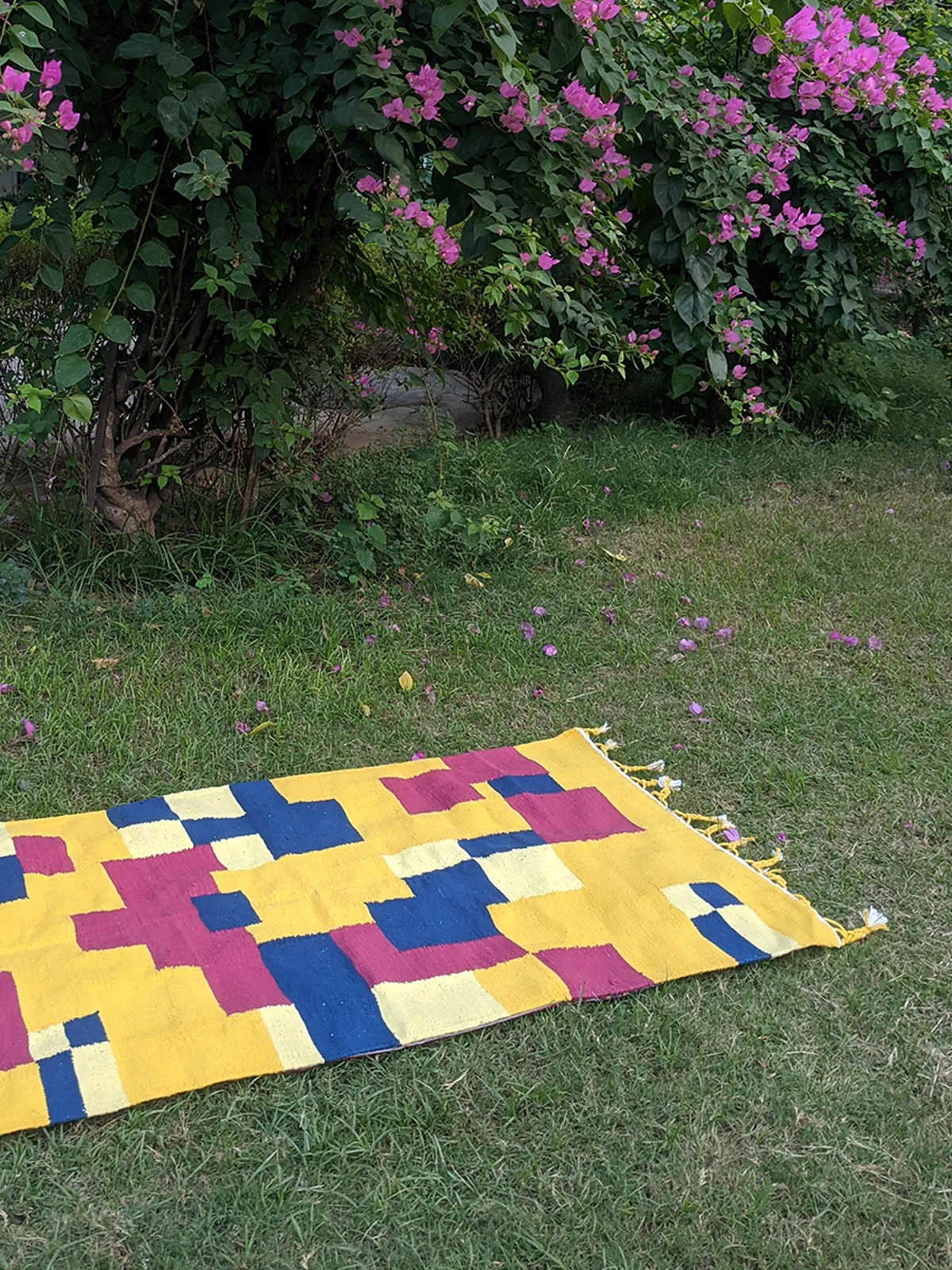 Oasis Dhurrie Runner Yellow